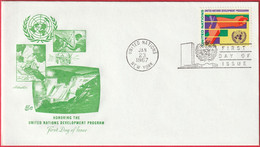 FDC - Enveloppe - Nations Unies - (New-York) (1967) - Honoring The UN Development Program (2) - Briefe U. Dokumente