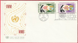 FDC - Enveloppe - Nations Unies - (New-York) (1968) - Veille Météorologique Mondiale - Cartas & Documentos