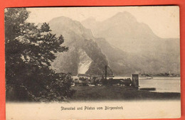 ZUA-16  Stansstad Und Pilatus Vom Bürgenstock. Gelaufen 1905  Verlag Voege 14 - Stans