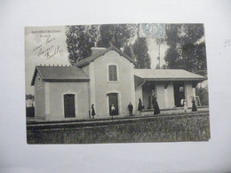 A511. CPA. 18. SANCERGUES. (Cher). La Gare. Beau Plan Animé. Ecrite & Voyagée 1906 - Sancergues