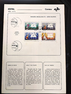 Brochure Brazil Edital 1979 04 Brasiliana Sailboat Sail Ship With Stamp CPD And CBC RJ - Cartas