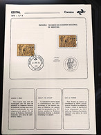 Brochure Brazil Edital 1979 08 National Academy Of Medicine Health With Stamp CPD PB - Cartas