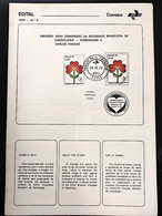 Brochure Brazil Edital 1979 09 CARDIOLOGY CONGRESS CARLOS CHAGAS HEALTH WITH STAMP CPD BAURU - Covers & Documents