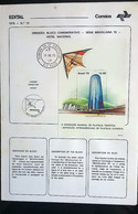 Brochure Brazil Edital 1979 10 Brasiliana Hotel Nacional Brasilia Hang Gliding With Stamp CPD SP - Covers & Documents