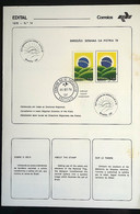 Brochure Brazil Edital 1979 14 BRAZILIAN FLAG PATRIAL WEEK WITH STAMP CBC And CPD BSB - Covers & Documents