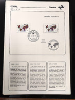 Brochure Brazil Edital 1979 19 Telecom Communication Map Mundi With Stamp CPD PB - Cartas