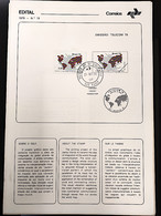 Brochure Brazil Edital 1979 19 Telecom Communication Map Mundi With Stamp CPD SP - Cartas