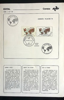 Brochure Brazil Edital 1979 19 Telecom Communication Map Mundi With Stamp CPD And CBC BSB - Cartas