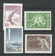 FINNLAND FINLAND 1951 Olympic Games Helsinki Michel 399 - 402 MNH - Sommer 1952: Helsinki