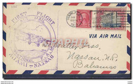 Lettre Etats Unis 1st Flight Miami Nassau 1 1929 - 1c. 1918-1940 Cartas