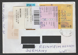EGYPT / GERMANY / UNCLAIMED LETTER REDIRECTED BACK TO THE SENDER - Storia Postale