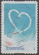 AUSTRALIA - DIE-CUT-USED 2015 70c Love Is In The Air - Sky Writing - Aircraft - Used Stamps