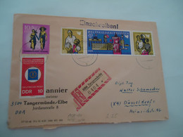 GERMANY    DDR REGISTERED  COVER ANNIVERSARIES YOUTH AND VIETNAM - Sin Clasificación