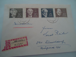 DDR  GERMANY  REGISTERED    COVER  1969 FAMOUS  PEOPLES - Sin Clasificación