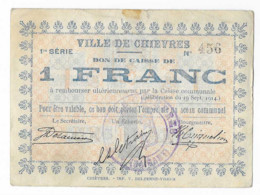 Noodgeld Chievres 1 Frank 19 September 1914 - Serie 1 - 1-2 Frank