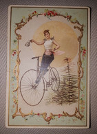 CHROMO VELO BUSCS A L'ANCRE LACURES CYCLE CYCLISME 1880 1890 - Otros & Sin Clasificación