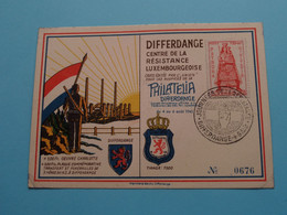 DIFFERDANGE Centre De La Résistance Luxembourgeoise > Philatelia  > N° 0676 ( Voir Scan ) 1945 ! - Maximumkaarten