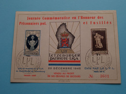 Journée Commémorative En L'Honneur Des Prisonniers Pol. Et Fusillés > 20 Dec 1945 ( Voir Scan ) N° 3601 ! - Maximumkaarten