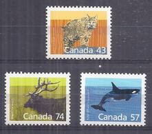 Canada 1988. Fauna . Sc=1170:73:77 (**) - Nuevos