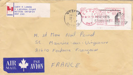 Canada - ESC De Weston Pour Saint-Maurice-sur-Vingeanne (21) - 22 Septembre 1975 - Oblitération Mécanique - 1 CAD - Cartas