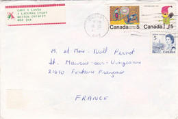 Canada - LAC De Weston Pour Saint-Maurice-sur-Vingeanne (21) - 16 Décembre 1970 - Timbres 5c Sc 458 519 522 - 1 CAD - Cartas