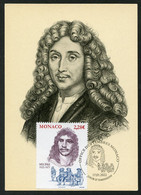 MONACO (2022) Carte Maximum Card - 400e Anniversaire De Molière (1622-1673), Acteur, Auteur, Théatre, Poquelin, Writer - Maximumkarten (MC)