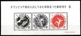 MiNr. 797 - 799 Japan 1962, 23. Juni. Olympische Sommerspiele 1964, Tokyo (II). StTdr. (20); Gez. K 13.  Satz, Ausgabeda - Nuevos