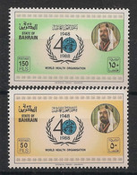 BAHRAIN - 1988 - N°Yv. 356 à 357 - OMS - Neuf Luxe ** / MNH / Postfrisch - Bahrain (1965-...)