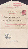 Deutsche Reichspost Postal Stationery Ganzsache Kartenbrief 10 Pf. Adler COLDITZ 1897 SPEYER (Rhein) Arr. Cds. - Buste
