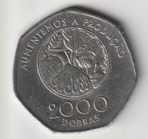 SAO TOME E PRINCIPE 1997: 2000 Dobras, FAO, KM 91 - Sao Tome And Principe