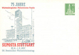 BERPSTE 10 PF SUPOSTA STUTTGART 1957 / 4-7 - Postales Privados - Nuevos