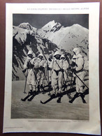 Stampa Del 1929 Esercitazioni Truppe Alpine Batteria Someggiata In Marcia - Unclassified
