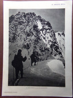 Stampa Del 1929 Monte Rosa Punta Dufour Granzsattel Lyskamm Capanna Gandegg - Unclassified