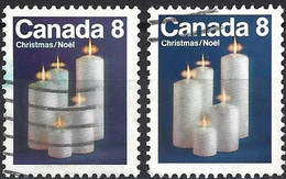 Canada 1972 - Mi 514x/yI - YT 490/90a ( Christmas - Candles ) - Usados