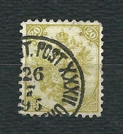 AUSTRIA (Bosnia-Erzegovina) 1879 -  Posta Militare - Stemma Con Cifra In Alto - 20 K. Verde - Michel 7 - Usados
