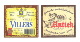 BROUWERIJ VIEILLE VILLERS - LIEZELE - PUURS - OUD VILLERS  - ANTIEK    - 2 BIERETIKETTEN  (BE 330) - Bière