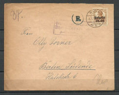 German Occupation Latvia Lettland WWI Ober-Ost 1916 O Riga Cover Michel 6 As Single To Berlin Censor - Lettland