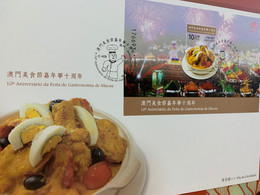 Macau Stamp FDC Gastronomy Food Cake - FDC