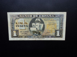 ESPAGNE * : 1 PESETA  4.9.1940     CB 117 / CMB 437 / P 122a      TTB à TTB+  ** - 1-2 Peseten