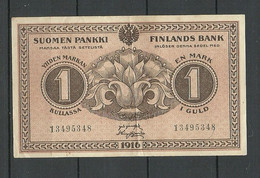 FINLAND FINNLAND 1916 - 1 Mark In Gold Bank Note Banknote - Finland