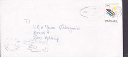 Denmark 2x DIFFERENT KØBENHAVN OMK. Cancels ! 1987 Cover Brief Almevej HELLERUP Kunst Art Stamp - Briefe U. Dokumente