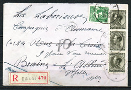 340 + 410 (strip Van 3) Op Aangetekende Brief Gestempeld DINANT - 1934-1935 Leopoldo III