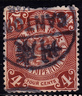 Stamp Imperial China Coil Dragon 1898-1910? 4c Fancy Cancel Lot#9 - Oblitérés
