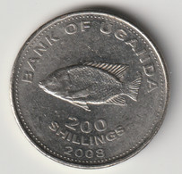 UGANDA 2008: 200 Shillings, KM 68a - Ouganda