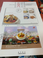 Macau Stamp Gastronomy Food Cake Folder S/s - FDC