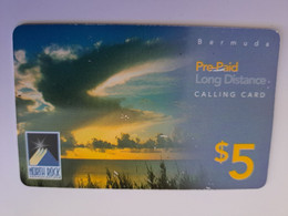 BERMUDA  $ 5,-  LOGIC/   SUNSET IN BERMUDA / DATE 3/2005  /   PREPAID CARD  Fine USED  **11293** - Bermudas