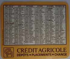 Petit Calendrier De Poche 1981 Banque Crédit Agricole - Small : 1981-90