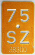 Velonummer Mofanummer Schwyz SZ 75 - Placas De Matriculación