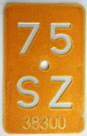 Velonummer Mofanummer Schwyz SZ 75 - Number Plates