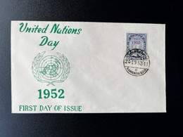 THAILAND FDC 1952 UNITED NATIONS DAY - Tailandia